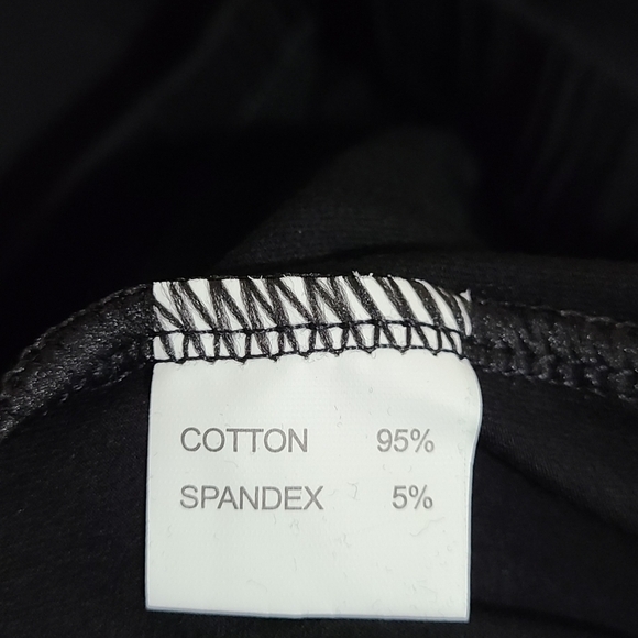 TRÏBE Cotton Blend Elastic Waist Black Leggings With Rhinestone Detail O/S NWT - Picture 5 of 7